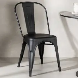 Expressversand Esszimmerstuhl Tempe Venture Design - Stahl - 53x85x45 cm - Schwarz