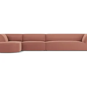 CXL by Christian Lacroix - 5-Sitzer Ecksofa links "Charles" Sitzer aus Samt rosa - 366x180x69cm Beliebt