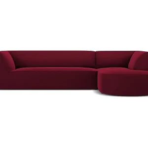 Günstig CXL by Christian Lacroix - 4-Sitzer Ecksofa rechts "Charles" Sitzer aus Samt rot - 273x180x69cm
