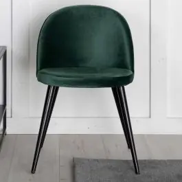 Top-Preis Esszimmerstuhl Velvet Venture Design - Samt Grün - 55x76x49 cm
