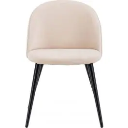 Top-Angebot Esszimmerstuhl Velvet Venture Design - Polyester-Leinen - 57x77x50 cm - Beige/Schwarz