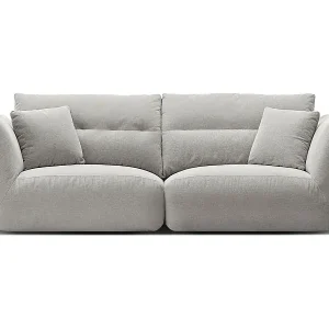 Gratis Versand CXL by Christian Lacroix - 3-Sitzer modulares Sofa "Maurie" aus Chenille-Stoff hellgrau - 224x107x90cm