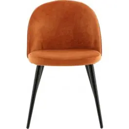 Esszimmerstuhl Velvet Venture Design - Samt Orange - 55x77x50 cm Zertifiziert