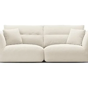 Neue Kollektion CXL by Christian Lacroix - 3-Sitzer modulares Sofa "Maurie" aus Chenille-Stoff elfenbein - 224x107x90cm