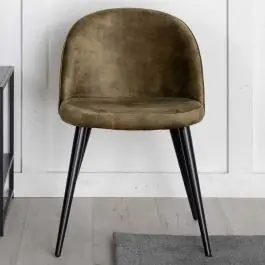 Esszimmerstuhl Velvet Venture Design - Samt grün - 55x77x50 cm - Schwarz Saisonangebot