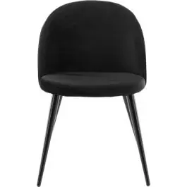 Finale Aktion Esszimmerstuhl Velvet Venture Design - Samt Schwarz - 56,5x76x49 cm