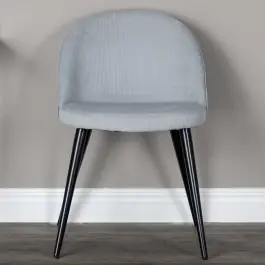 Garantierte Lieferung Esszimmerstuhl Manchester Velvet - Venture Design - Hellgrau - 55x77x50 cm