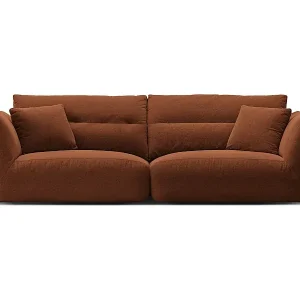 Schnäppchen CXL by Christian Lacroix - 4-Sitzer modulares Sofa "Maurie" aus Chenille-Stoff ziegelrot - 264x107x90cm