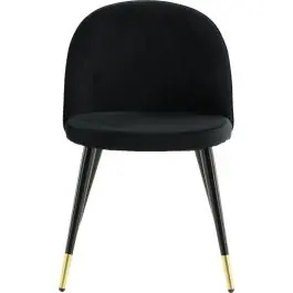 Top-Angebot Esszimmerstuhl Velvet Venture Design - Samt Schwarz - 57x77x50 cm