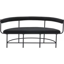 Sitzbank Stallhagen Josefin Lustig Venture Design - Schwarz Bouclé - 165x51x75 cm Kracherpreis