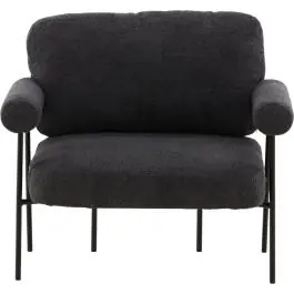 Neu Im Sortiment Sessel Tillberga x Josefin Lustig Venture Design - Dunkelgraues Bouclé - 87x83x95 cm