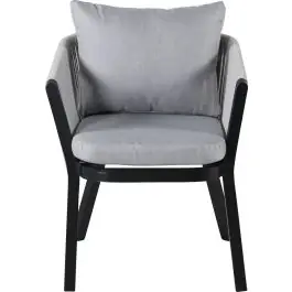 Esszimmerstuhl Virya Venture Design Aluminium Schwarz 63x73x60 cm Geprüft