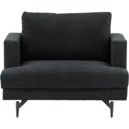 Expressversand Einzelsofa Sofia Venture Design - Polyester Schwarz - 92x104x82 cm