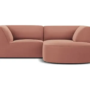 CXL by Christian Lacroix - 3-Sitzer Ecksofa rechts "Charles" Sitzer aus Samt rosa - 186x180x69cm Direktkauf