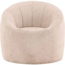 Schneller Versand Einzelsofa Warren Venture Design - Bouclé Polyester - 82x72x81 cm - Beige