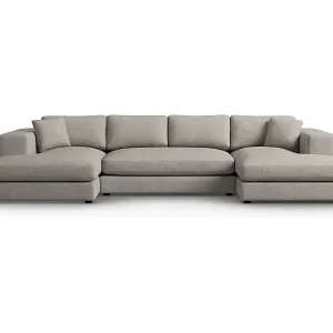 CXL by Christian Lacroix - 5-Sitzer Panoramasofa "Tendance" Sitzer aus strukturiertem Stoff grau - 344x170x72cm Sale