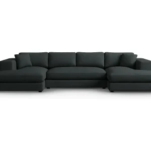 CXL by Christian Lacroix - 5-Sitzer Panoramasofa "Tendance" Sitzer aus Cord schwarz - 344x170x72cm Nur Für Kurze Zeit