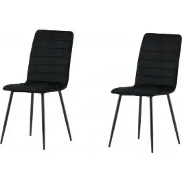 Esszimmerstuhl Windu Lyx Venture Design - Polyester-Samt - 49x94x43 cm - Schwarz Angebot