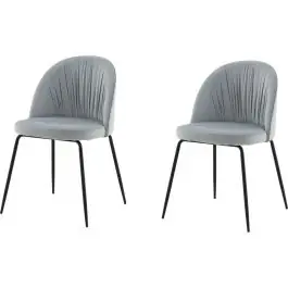 Highlight Esszimmerstuhl Wrinkles Venture Design - grauer Samt, 50x80x49 cm