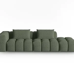 CXL by Christian Lacroix - 3-Sitzer modulares Sofa rechts "Lorella" Sitzer aus strukturiertem Stoff dunkles olivgrün - 265x85x70cm Neu Im Sortiment