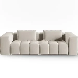CXL by Christian Lacroix - 3-Sitzer modulares Sofa "Lorella" Sitzer aus Samt Ecru - 230x85x70cm Wochenendangebot