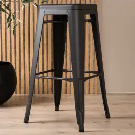 Barhocker Tempe Venture Design - Stahl dunkelgrau - 43x76x43 cm Knallerangebot