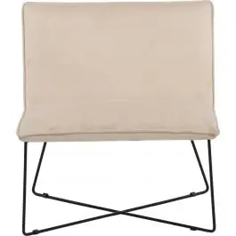 Finale Aktion Lounge-Sessel X-Lounge Venture Design - Polyester-Samt - 72x83x62 cm - Beige