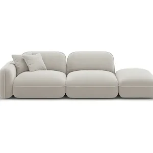 CXL by Christian Lacroix - 3-Sitzer modulares Sofa rechts "Lucien" Sitzer aus Samt leichtes beige - 295x90x70cm Rabatt