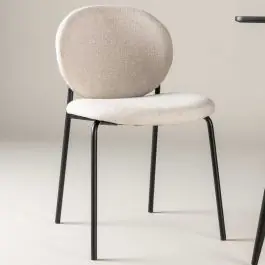 Highlight Esszimmerstuhl Vault Venture Design - Polyester-Leinen, Beige, 62x80x47 cm