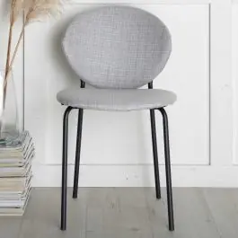 Esszimmerstuhl Vault Venture Design - Polyesterstoff Grau - 62x80x46cm Finale Aktion