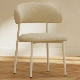 Esszimmerstuhl Lillholmen Venture Design - Bouclé-Stoff Beige - 57x58x83 cm Highlight