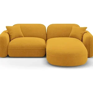 CXL by Christian Lacroix - 3-Sitzer modulares Ecksofa rechts "Lucien" Sitzer aus Samt senf - 230x165x70cm Kracherpreis