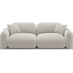 Top-Preis CXL by Christian Lacroix - 3-Sitzer modulares Sofa "Lucien" Sitzer aus Samt leichtes beige - 230x90x70cm