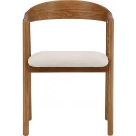 Aktuell Esszimmerstuhl Långön Venture Design - Esche braun, Stoff beige, 56x77x53 cm
