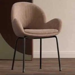 Highlight Esszimmerstuhl Florensa Venture Design - Samt Braun - 60x80x60 cm