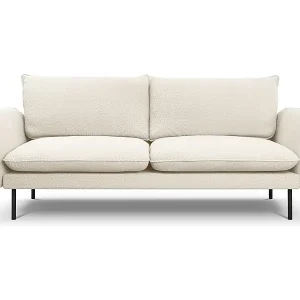 Cosmopolitan Design - 3-Sitzer Sofa "Vienna" aus Boucle beige - 200x92x95cm Knallerangebot