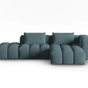 Preis Gesenkt CXL by Christian Lacroix - 4-Sitzer modulares Ecksofa rechts "Lorella" Sitzer aus strukturiertem Stoff hellblau - 265x145x70cm