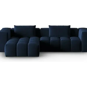 CXL by Christian Lacroix - 3-Sitzer modulares Ecksofa links "Lorella" Sitzer aus Samt königsblau - 260x145x70cm Top-Angebot