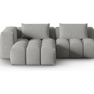 Neu CXL by Christian Lacroix - 3-Sitzer modulares Ecksofa links "Lorella" Sitzer aus strukturiertem Stoff dunkelbeige - 205x145x70cm