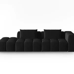 Preisknaller CXL by Christian Lacroix - 3-Sitzer modulares Sofa links "Lorella" Sitzer aus Samt schwarz - 265x85x70cm