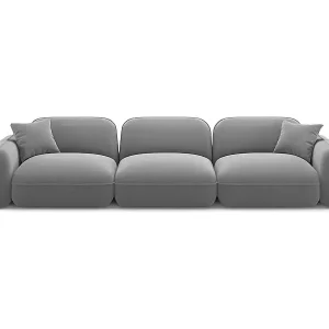 Jetzt Kaufen CXL by Christian Lacroix - 4-Sitzer modulares Sofa "Lucien" Sitzer aus Samt hellgrau - 320x90x70cm
