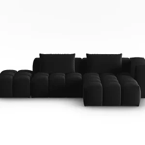 Preisreduziert CXL by Christian Lacroix - 4-Sitzer modulares Ecksofa rechts "Lorella" Sitzer aus Samt schwarz - 265x145x70cm