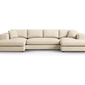 Meistverkauft CXL by Christian Lacroix - 5-Sitzer Panoramasofa "Tendance" Sitzer aus strukturiertem Stoff beige - 344x170x72cm