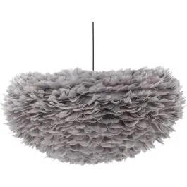 Pendelleuchte Nicola Venture Design – Kunstfedern Grau – 75x36x75 cm Angebot