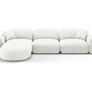 Sale CXL by Christian Lacroix - 4-Sitzer modulares Ecksofa links "Lucien" Sitzer aus Samt elfenbein - 320x165x70cm