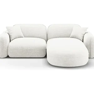 Super-Preis CXL by Christian Lacroix - 3-Sitzer modulares Ecksofa rechts "Lucien" Sitzer aus Samt elfenbein - 230x165x70cm