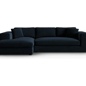 CXL by Christian Lacroix - 5-Sitzer Ecksofa links "Tendance" Sitzer aus Samt dunkelblau - 282x174x72cm Sonderangebot