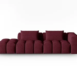 CXL by Christian Lacroix - 3-Sitzer modulares Sofa links "Lorella" Sitzer aus strukturiertem Stoff burgundfarben - 265x85x70cm Markenware