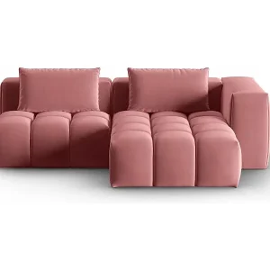CXL by Christian Lacroix - 3-Sitzer modulares Ecksofa rechts "Lorella" Sitzer aus Samt lachs - 205x145x70cm Jetzt Kaufen