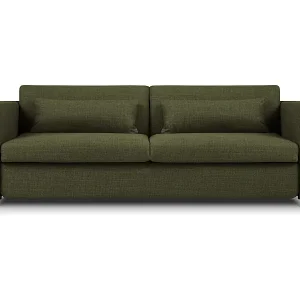 Gratis Versand CXL by Christian Lacroix - 3-Sitzer ausklappbares Sofa "Yanis" Sitzer aus strukturiertem Stoff grün - 202x102x80cm